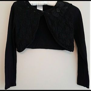 Bonnie Jean shrug. Black lace front.